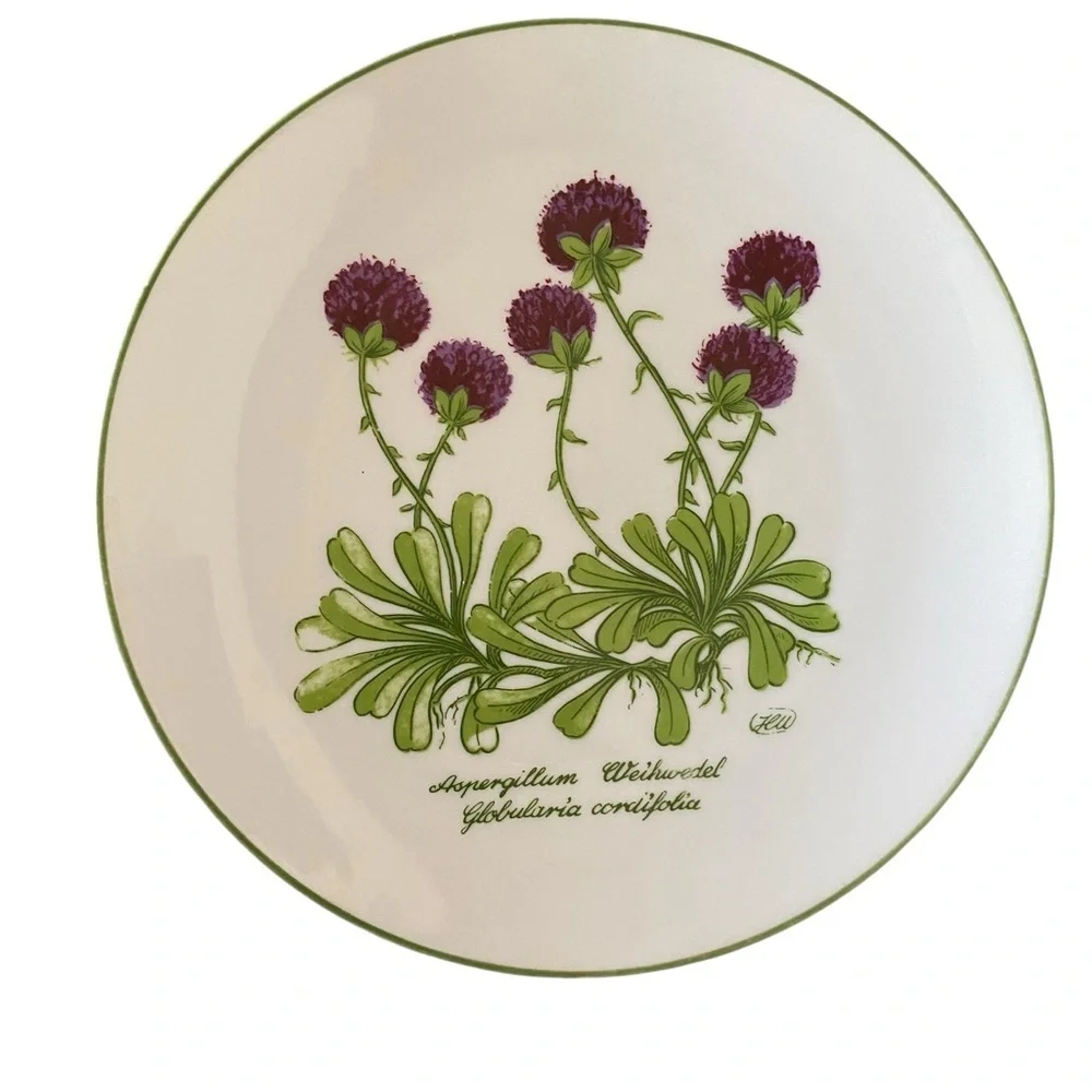 Bareuther Waldsassen Bavaria Botanic Flower berries 142 Salad Plates green trim